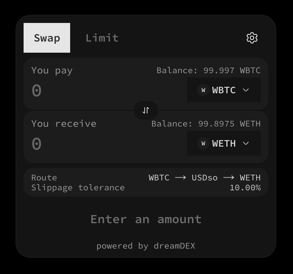 Uniswap Style Swap Widget